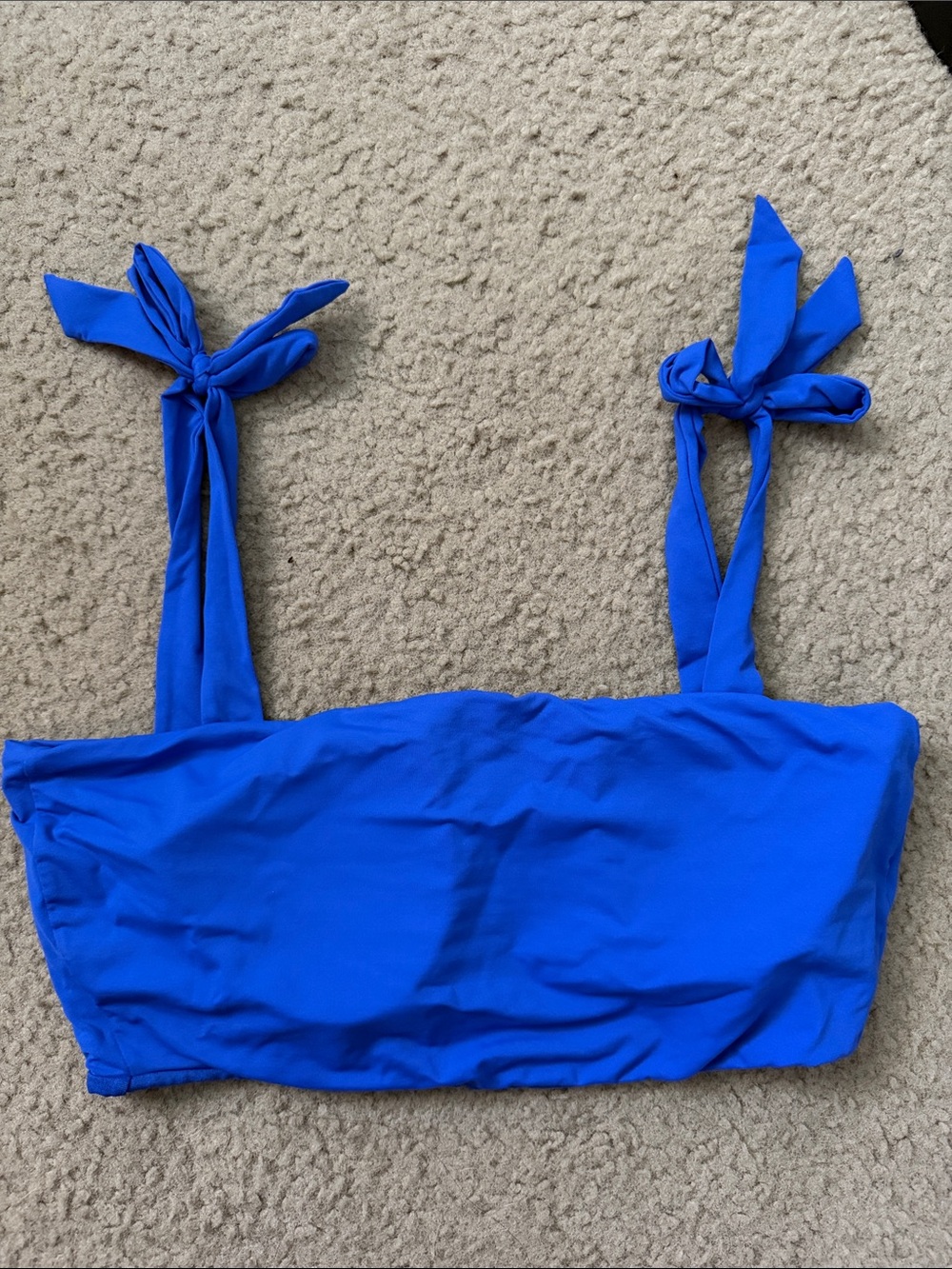 Women’s Royal Blue Tie-Strap Bandeau Top